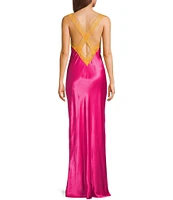 Rumored V-Neck Lace Trim Crossroads Maxi Dress