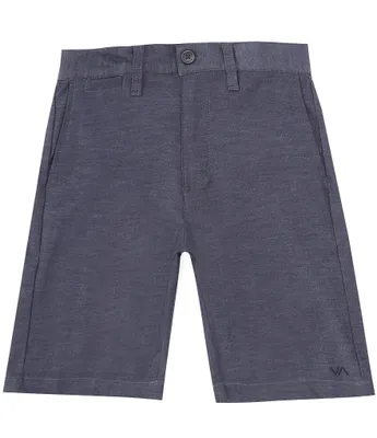 RVCA Big Boys 8-20 Back In Hybird 19#double; Inseam Flat Front Shorts