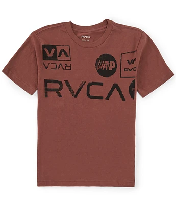 RVCA Big Boys 8-20 Short Sleeve Dot Matrix Icon Detail T-Shirt