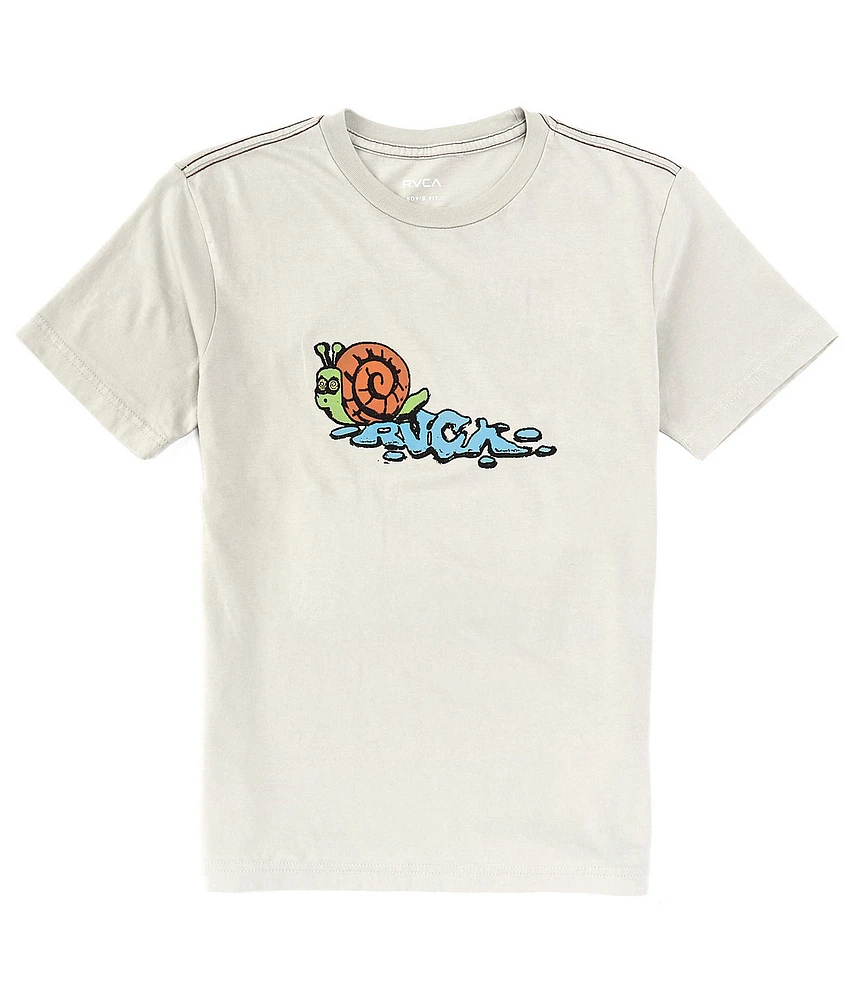 RVCA Big Boys 8-20 Short Sleeve Slow Roll Snail T-Shirt