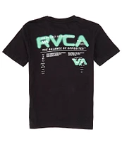 RVCA Big Boys 8-20 Short Sleeve Spray Text T-Shirt