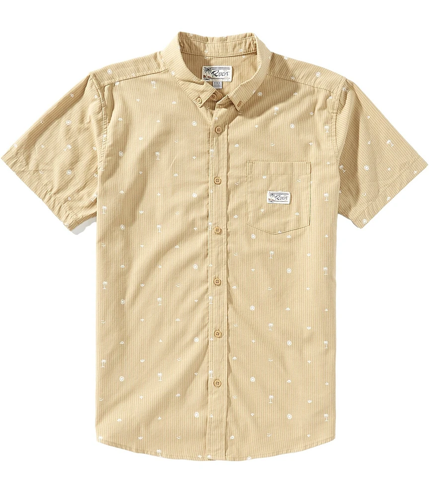 RVCA Exotica Seersucker Short Sleeve Woven Shirt