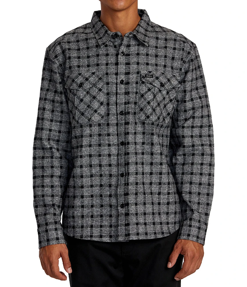 RVCA Hughes Long Sleeve Plaid Flannel Shirt