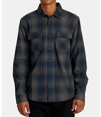 RVCA Long Sleeve Dayshift Plaid Flannel Shirt