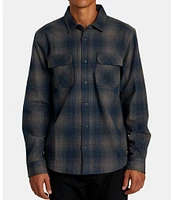 RVCA Long Sleeve Dayshift Plaid Flannel Shirt