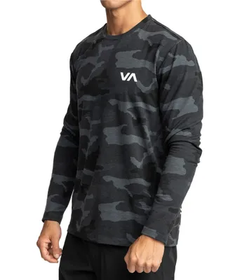 RVCA VA Sport Vent Long-Sleeve Camouflage-Print T-Shirt