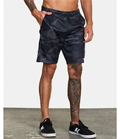 RVCA VA Sport Mesh 17#double; Outseam Camo Print Performance Training Shorts