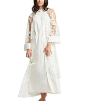 Rya Collection Charming Long Sleeve Embroidered Coordinating Robe