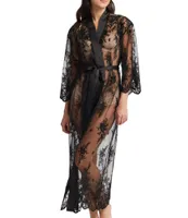 Rya Collection Darling Lace Long Kimono Sleeve Robe