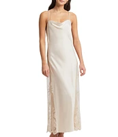 Rya Collection Darling Sweetheart Neck Crisscross Back Detailed Lace Slip Nightgown