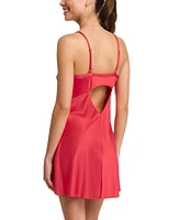 Rya Collection Fresh Satin Keyhole Back Sleeveless V-Neck Chemise