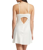 Rya Collection Fresh Satin Keyhole Back Sleeveless V-Neck Chemise