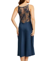 Rya Collection Serena Charmeuse Lace V-Neck Gown