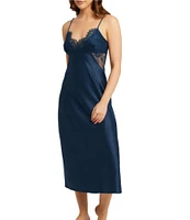 Rya Collection Serena Charmeuse Lace V-Neck Gown