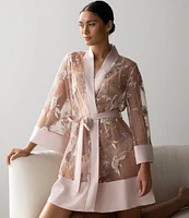 Rya Collection Stunning Long Sleeve Coordinating Embroidered Robe