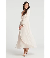 Rya Collection True Love Solid Chiffon Long Robe