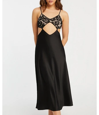 Rya Collection Venus Satin Lace Cut-Out Gown