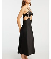 Rya Collection Venus Satin Lace Cut-Out Gown