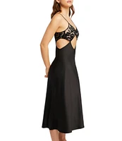 Rya Collection Venus Satin Lace Cut-Out Gown