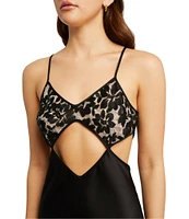 Rya Collection Venus Satin Lace Cut-Out Gown