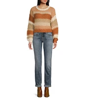 Sadie & Sage Butter Pecan Stripe Chunky Sweater