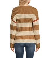 Sadie & Sage Crewneck Violette Striped Sweater