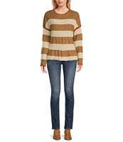 Sadie & Sage Crewneck Violette Striped Sweater