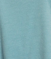 Sadie & Sage Cuff Short Sleeve Ribbed Knit Pullover Top