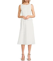 Sadie & Sage Eyelet Button Down Tie-Back Coordinating Vest