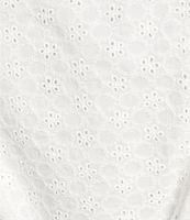 Sadie & Sage Eyelet Button Down Tie-Back Coordinating Vest