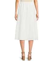 Sadie & Sage Eyelet Drawstring Waist Midi Skirt