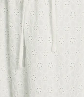 Sadie & Sage Eyelet Drawstring Waist Midi Skirt