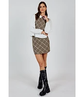 Sadie & Sage Gossip Girl Plaid Mini Skirt