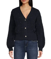 Sadie & Sage Jeweled Button Cardigan