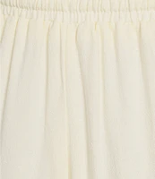 Sadie & Sage Linen Blend Elastic Waist Wide Leg Pull-On Pants