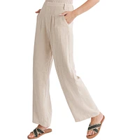 Sadie & Sage Linen Full Length Pleated Coordinating Trousers