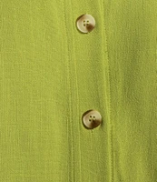 Sadie & Sage Linen Sleeveless Button Back Coordinating Crop Top