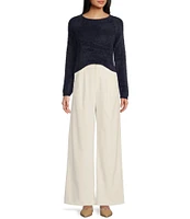 Sadie & Sage Midday Latte Front Pleated Pants