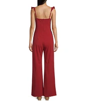 Sadie & Sage Ruffle Strap Knit Jumpsuit