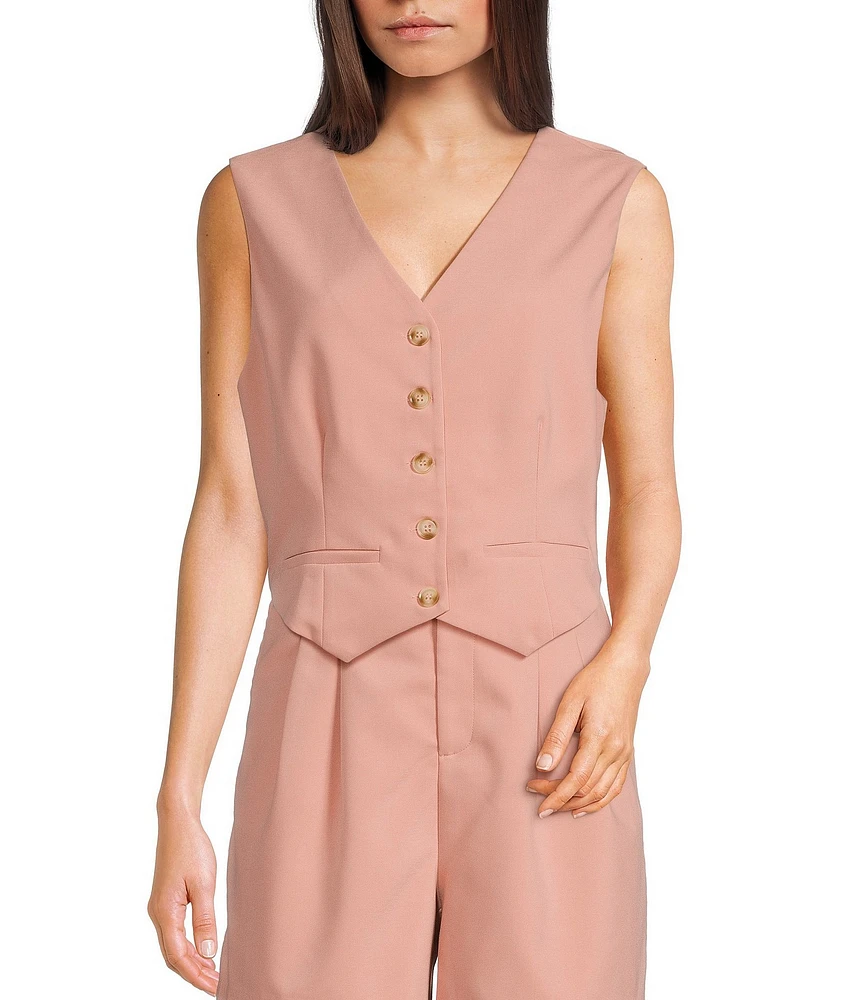Sadie & Sage Seasons Bloom Cropped Coordinating Vest