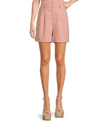 Sadie & Sage Seasons Bloom Solid Pleated Coordinating Shorts