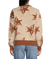 Sadie & Sage Show Time Star Intarsia Oversized Sweater