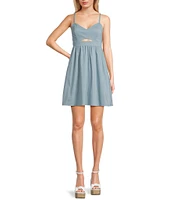 Sadie & Sage Sleeveless Front Cutout Mini Dress