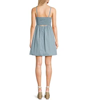 Sadie & Sage Sleeveless Front Cutout Mini Dress
