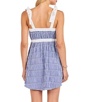 Sadie & Sage Sleeveless Gingham Printed Mini Dress