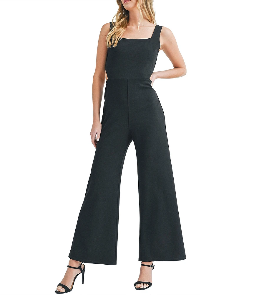 Sadie & Sage Sleeveless Side Cutout Wide Leg Jumpsuit