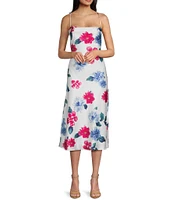 Sadie & Sage Sunset Mood Cowl Neck Midi Floral Printed Dress