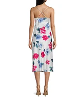 Sadie & Sage Sunset Mood Cowl Neck Midi Floral Printed Dress