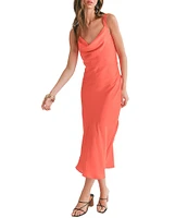 Sage The Label Cowl Neck Sleeveless Midi Dress