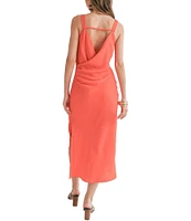 Sage The Label Cowl Neck Sleeveless Midi Dress